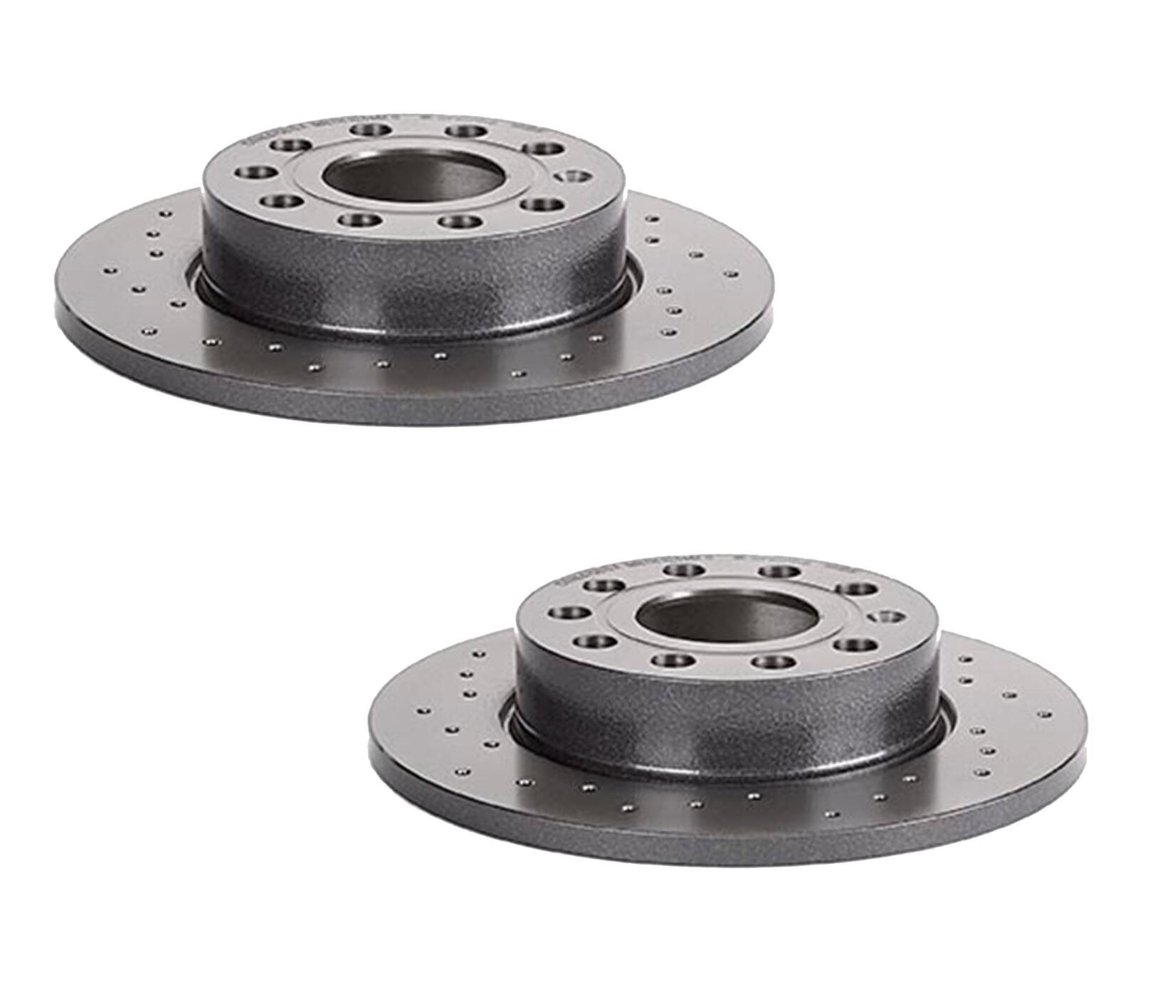 Audi VW Brakes Kit - Pads and Rotors Rear (260mm) (Xtra) (Ceramic) 8E0698451J - Brembo 2849930KIT